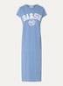 Civia midi T-shirt jurk met logo - Blauw