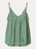 Clovis top met spaghetti bandjes en glanzende finish - Khaki