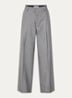 Cravy high waist wide fit broek in wolblend - Grijsmele