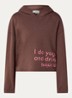 Cropped hoodie met print - Bruin