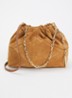 Crossbodytas van suède - Camel