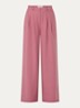 Deana high waist wide leg pantalon met steekzakken - Roze