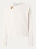 Della asymmetrische sweater met plooidetail - Wit