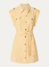 Diala mini blousejurk met ceintuur - Geel