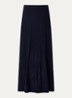 Doha maxi rok in wolblend met opengewerkt dessin - Donkerblauw