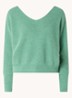 Elsa grofgebreid vest in alpaca wolblend met V-hals - Mint