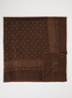 Fary sjaal met paisley dessin 90 x 90 cm - Bruin