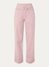 Fima high waist straight fit broek met steekzakken - Lichtroze