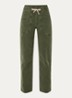 Fima high waist straight fit broek met steekzakken - Donkergroen