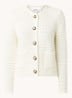 Gaspard grofgebreid cropped vest met schoudervulling - Gebroken wit