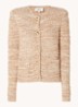 Guspa grofgebreid vest met gemêleerd dessin - Beige