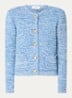 Guspa grofgebreid vest met opgestikte zakken - Blauw