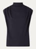 Hoda top met opstaande kraag - Donkerblauw