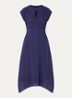 Inia midi jurk met cut-out detail - Donkerblauw