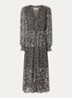 Kaxy maxi blousejurk met split - Khaki