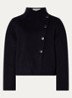 Kemelia jack in wolblend met steekzakken - Donkerblauw