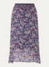 Klap maxi rok met print - Blauw