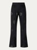 Mike low waist straight fit broek met broderie - Zwart