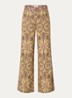 Pali high waist loose fit pantalon met grafische print - Geel