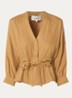 Precilia blouse met strikceintuur - Camel
