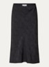 Rista midi rok met slangenprint - Zwart