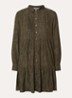 Rosyna mini blousejurk met slangenprint - Khaki