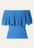 Salda grofgebreide top met ingebreid patroon - Blauw