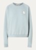 Swing sweater met front- en backprint - Lichtblauw