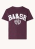 T-shirt met logoprint - Aubergine