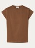 T-shirt met ronde hals  - Bruin