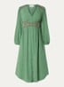 Tina blousejurk met borduring - Groen