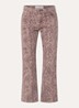 Tooty high waist straight fit jeans met paisley dessin - Bordeauxrood