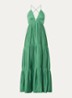 Wasta maxi jurk met V-hals - Groen