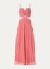 Wira maxi rok met plooien - Zalmroze