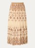 Zaya maxi rok met lurex en print - Geel