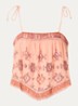 Zelie top met print - Abrikoos