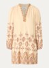 Zola semi-transparante mini tuniekjurk met print - Geel