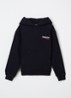Hoodie met logo- en backprint - Zwart