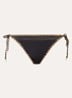 Blika Nazca bikinislip met geknoopt detail en lurex - Zwart