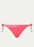 Blika Nazca bikinislip met geknoopt detail en lurex - Donkerroze