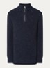 Essentials grofgebreide trui in wolblend - Donkerblauw