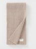 Basalth ribgebreide sjaal 140 x 15 cm - Beige