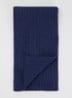 Basalth ribgebreide sjaal 140 x 15 cm - Donkerblauw