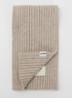 Basalth ribgebreide sjaal 85 x 12 cm - Beige