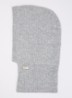 Karesa ribgebreide balaclava met logo - Lichtgrijs