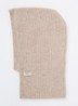 Karesa ribgebreide balaclava met logo - Beige