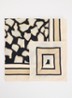 Leylaf sjaal met print 62 x 62 cm - Creme