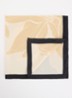 Leylaf sjaal met print 62 x 62 cm - Beige