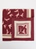 Leylaf sjaal met print 62 x 62 cm - Steenrood
