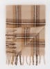 Lorianti sjaal met ruitdessin 200 x 40 cm - Lichtbruin